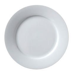 Vertex China Argyle Collection Undecorated Porcelain White Wide Rim Plate, 9 Inch -- 24 Per Case