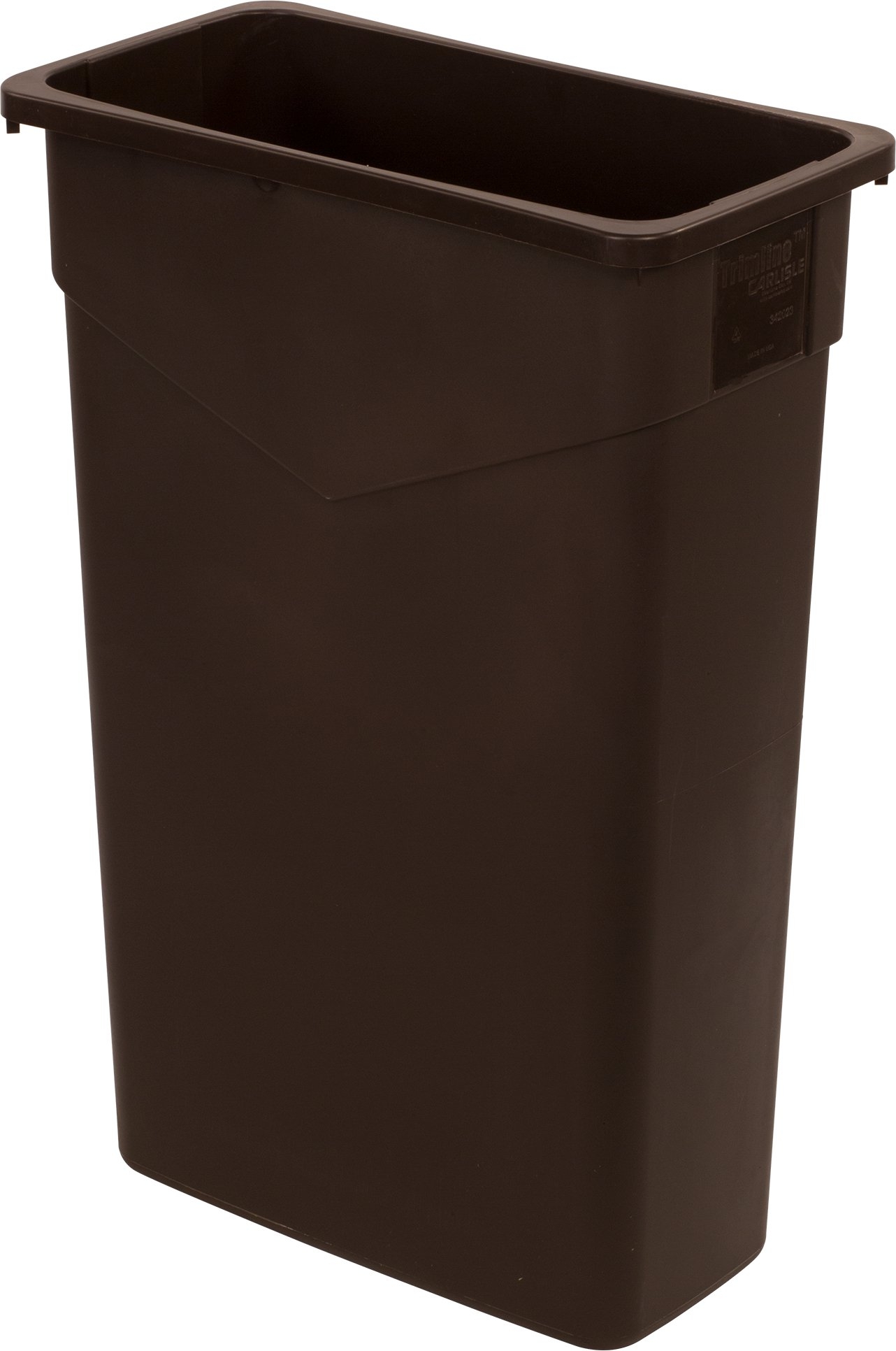 Trimline Brown Plastic Waste Container 23 Gallon -- 4 Per Case
