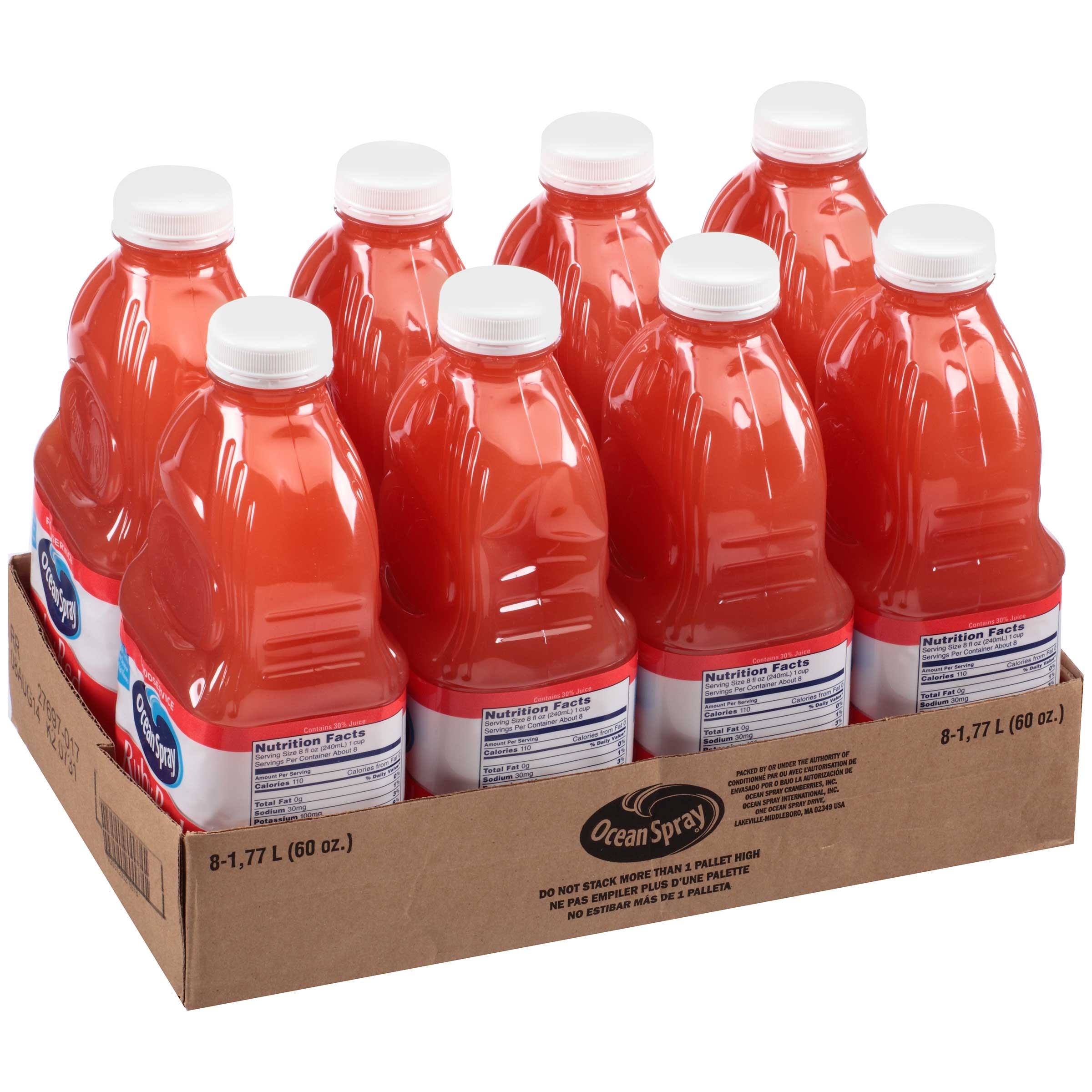 Ocean Spray Ruby Red Grapefruit Drink, 60 Ounce -- 8 Per Case