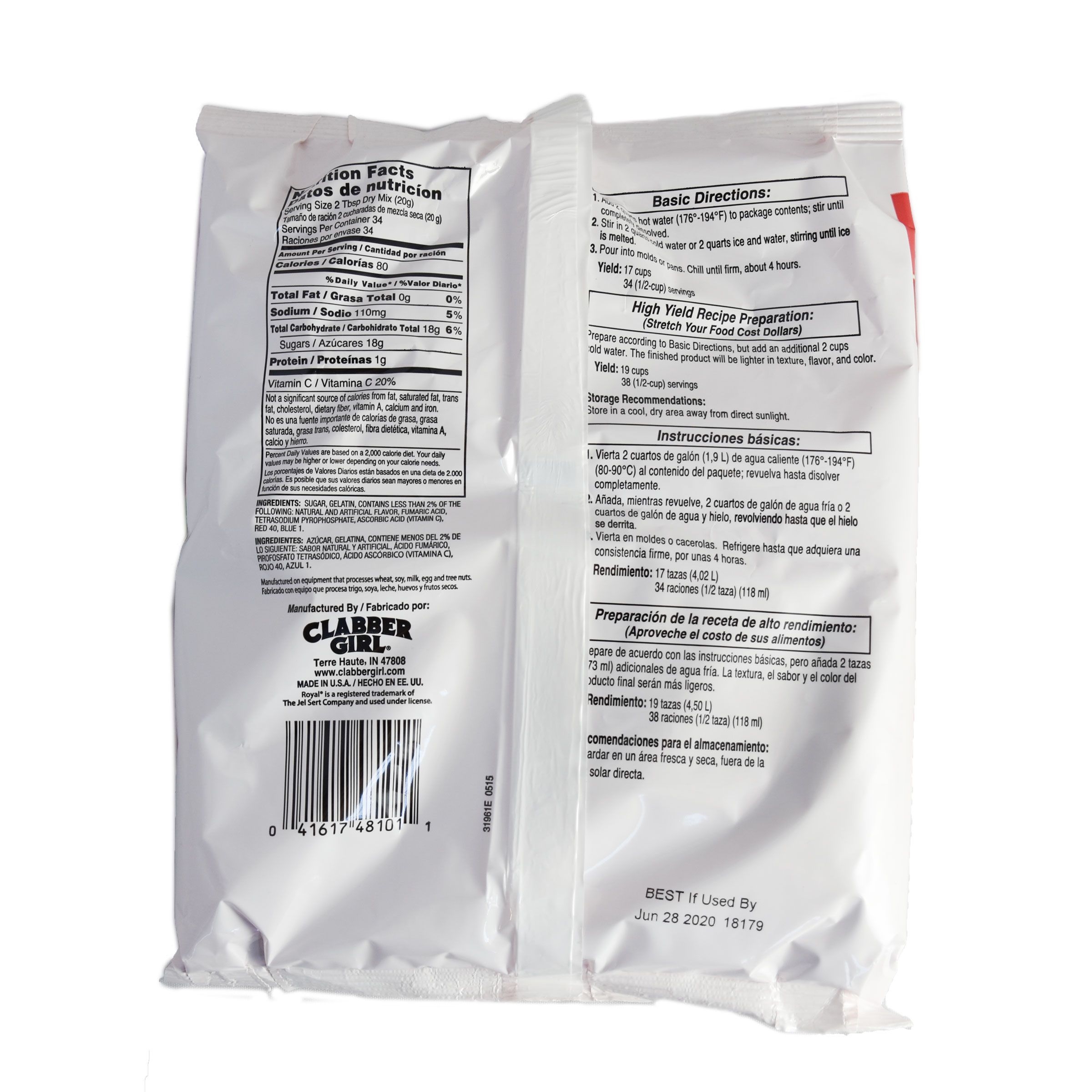 Royal Cherry Gelatin, 24 Ounce -- 12 per case.