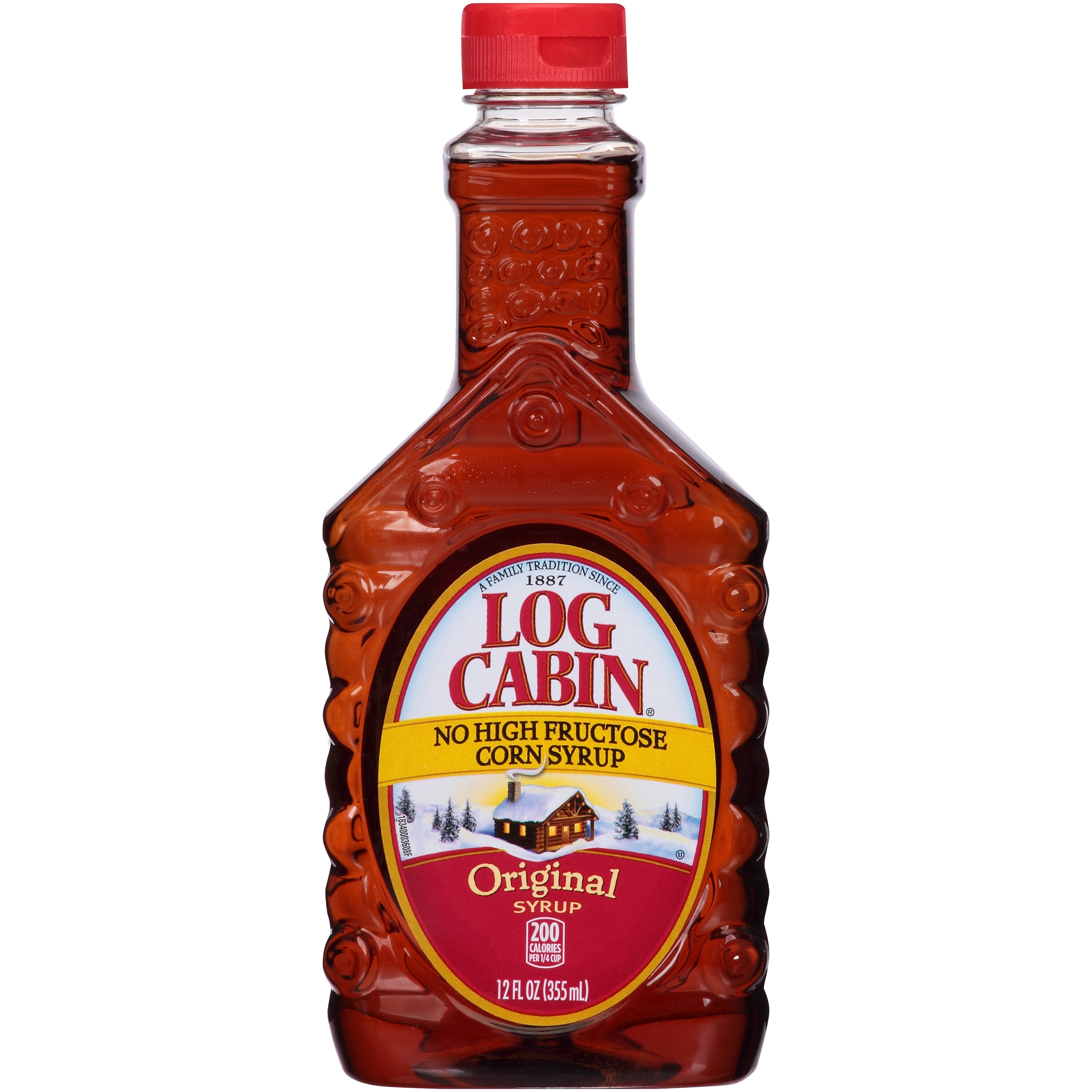 Pinnacle Log Cabin Syrup, Regular, 12 Ounce -- 12 per case.