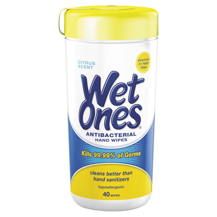 Wet Ones Moist Wipe Citrus Scent Antibacterial, 40 per pack -- 12 packs per case.