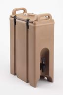 Camtainer Plastic Insulated Beverage Dispenser, Coffee Beige, 5 1/2 Gallon.