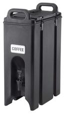 Camtainer Plastic Insulated Beverage Dispenser, Black, 5 1/2 Gallon.