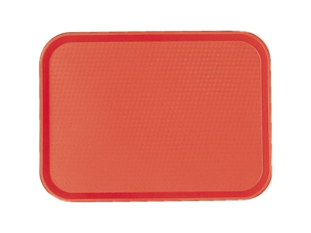 Cambro Fast Food Tray, Red, 10 7/16 X 13 9/16 inch -- 24 per case.