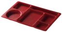 Camwear 2 x 2 Six Compartment Polycarbonate School Tray, Red, 8 3/4 x 15 inch -- 24 per case.