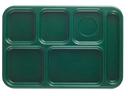 Cambro Budget 6 Compartment School Tray, Sherwood Green, 10 x 14 inch -- 24 per case.