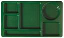 Camwear 2 x 2 Six Compartment Polycarbonate School Tray, Sherwood Green, 8 3/4 x 15 inch -- 24 per case.
