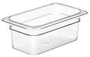 Camwear One Fourth Size Food Pan, Clear, 2.7 Quart -- 6 per case