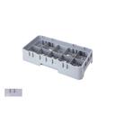 Cambro Camrack Soft Gray Half Size 10 Compartment Cup Rack, 19 3/4 x 9 7/8 x 5 5/8 inch -- 5 per case.