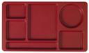 Cambro Co Polymer 2 x 2 School Compartment Tray, Cranberry, 8 3/4 x 15 inch -- 24 per case.