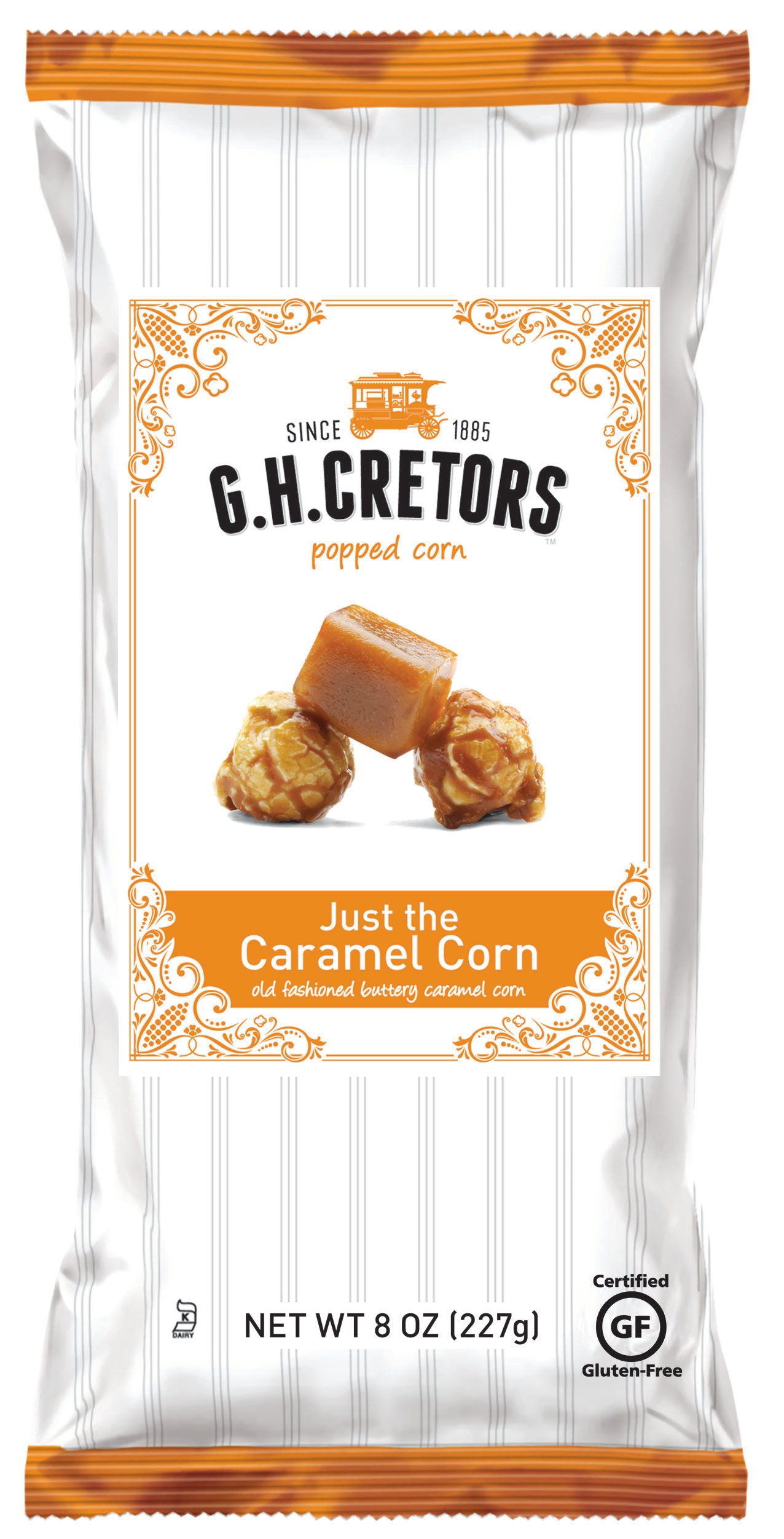 G.H.Cretors Just The Caramel Popcorn, 8 Ounce -- 12 per case
