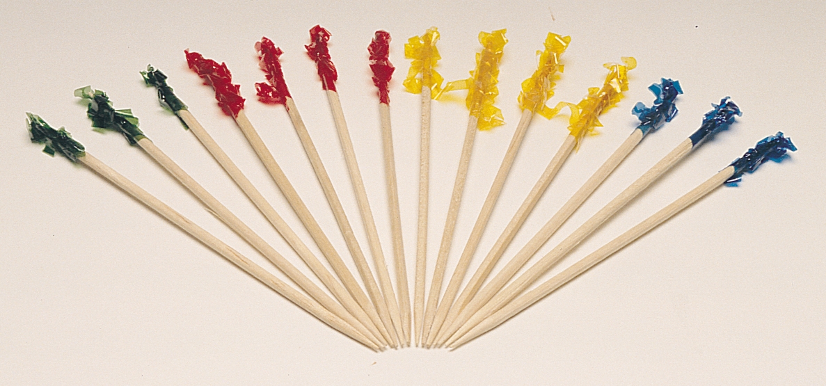 Goldmax Wooden Club Frills Pick, 1000 Count -- 10 Per Case