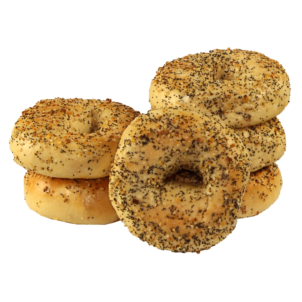 Just Bagels Everything Bagel, 4 Ounce -- 48 per case.