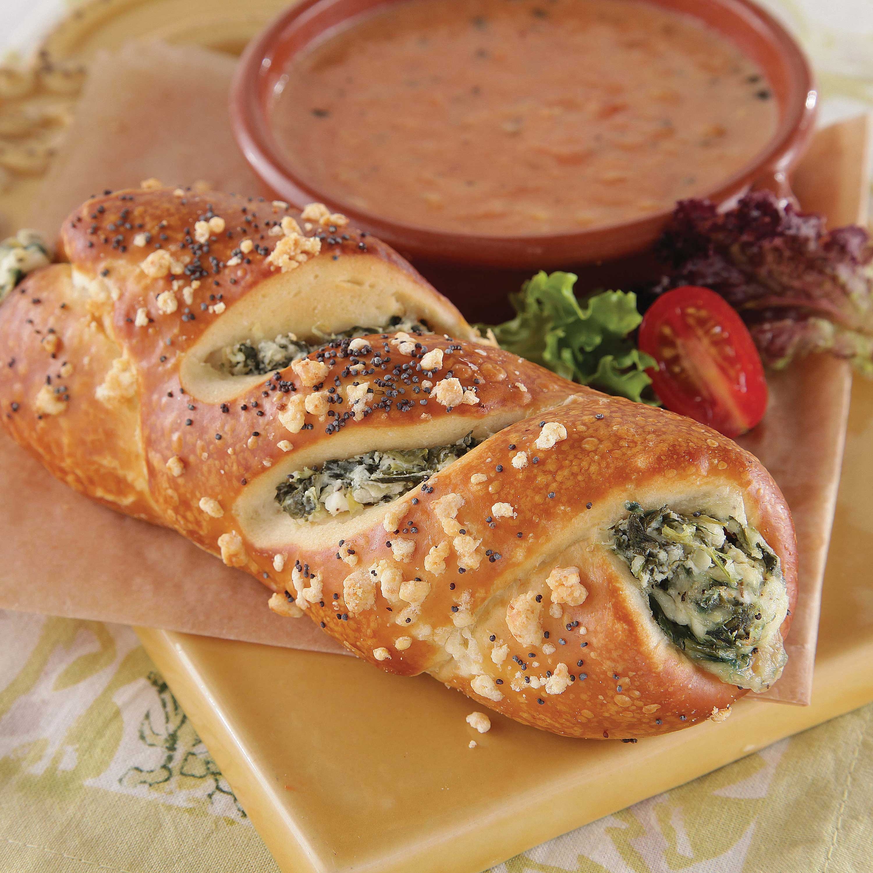 Sweet Street Spinach Feta Handcrafted Pretzel, 5 Ounce -- 48 per case.