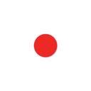 Daymark MoveMark Solid Red Round Blank Label, 0.75 inch -- 12 rolls per case.