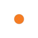 Daymark MoveMark Solid Orange Round Blank Label, 0.75 inch -- 12 rolls per case.