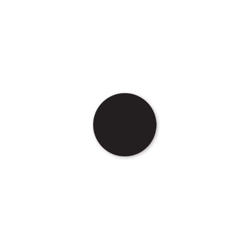 Daymark MoveMark Solid Black Round Blank Label, 0.75 inch -- 12 rolls per case.
