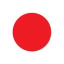 Daymark DuraMark Solid Red Blank Deli Label, 1 inch Circle - 1000 per roll -- 12 rolls per case.