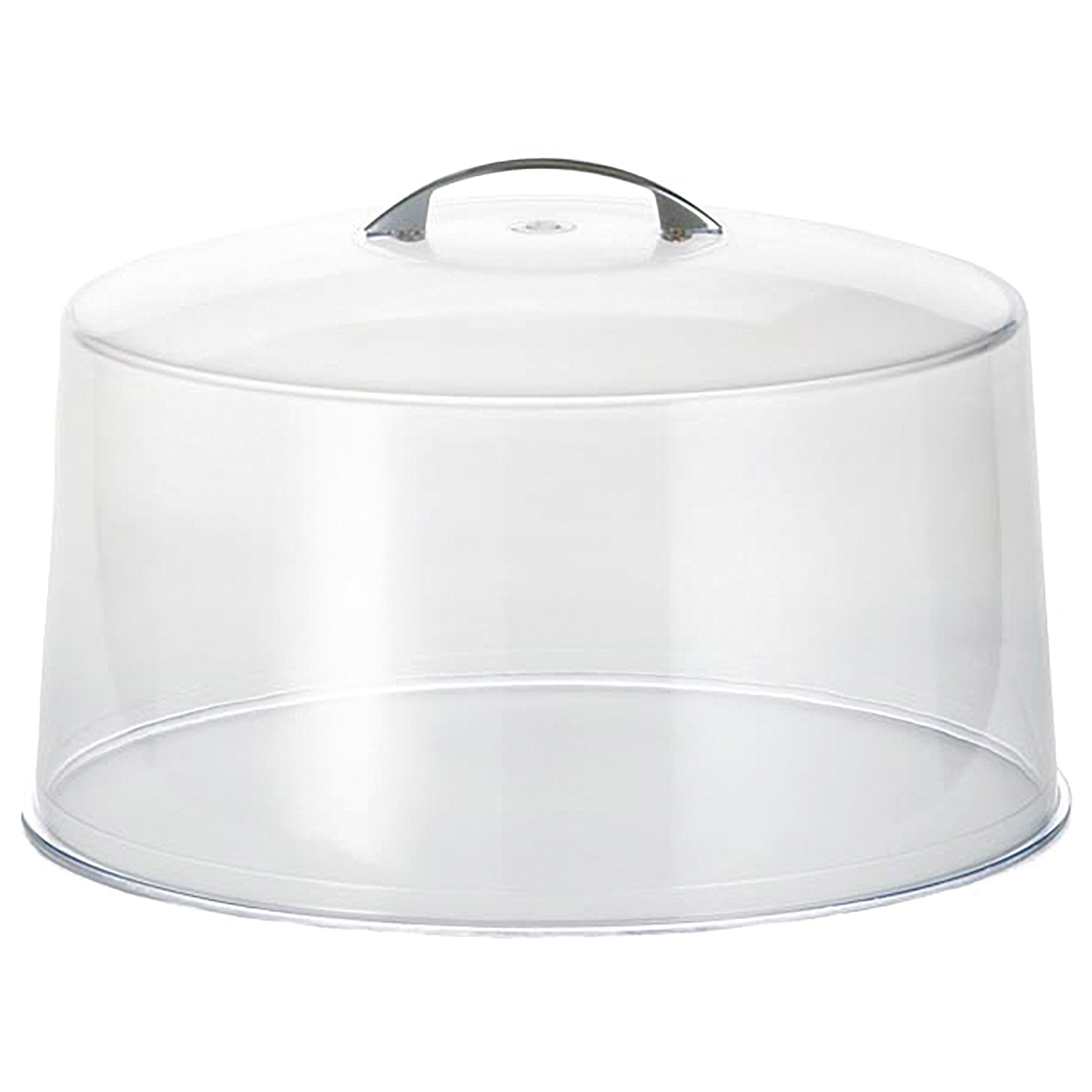 Tablecraft Clear Cake Dome with Metal Handle, 12 x 12 x 7.5 inch -- 6 per case
