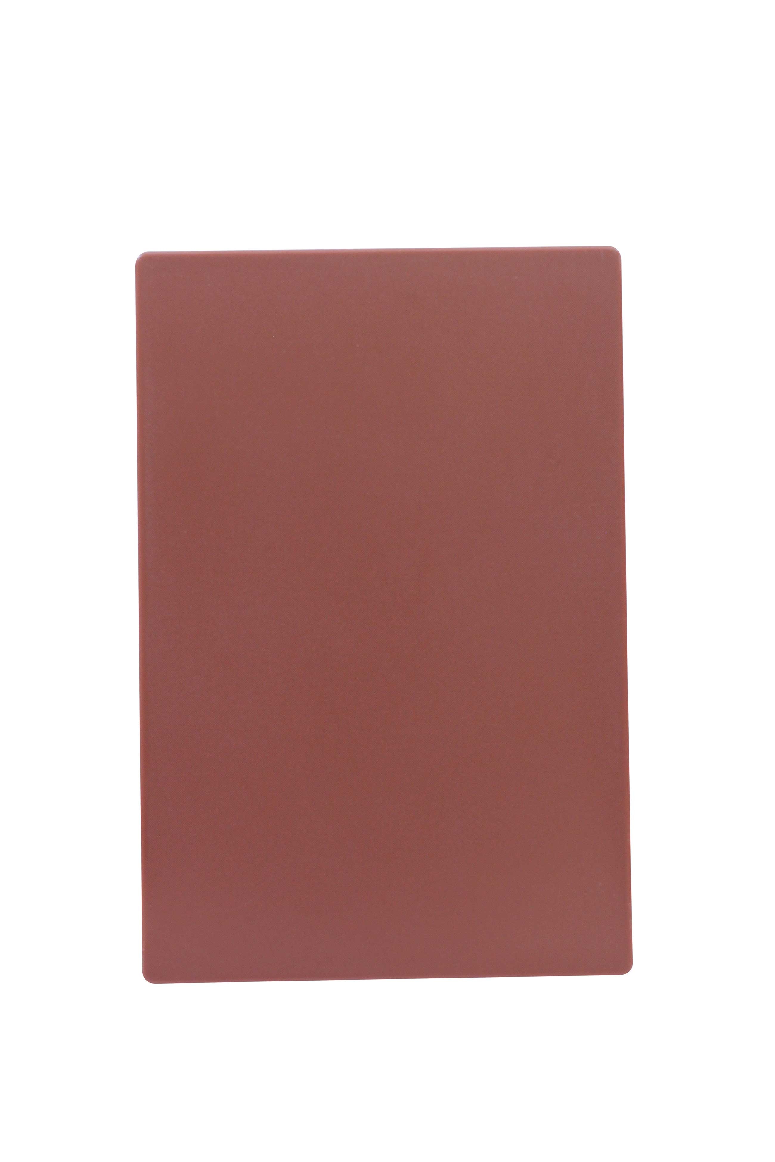Tablecraft Brown Polyethylene Rectangular Cutting Board, 24 x 18 x 0.5 inch