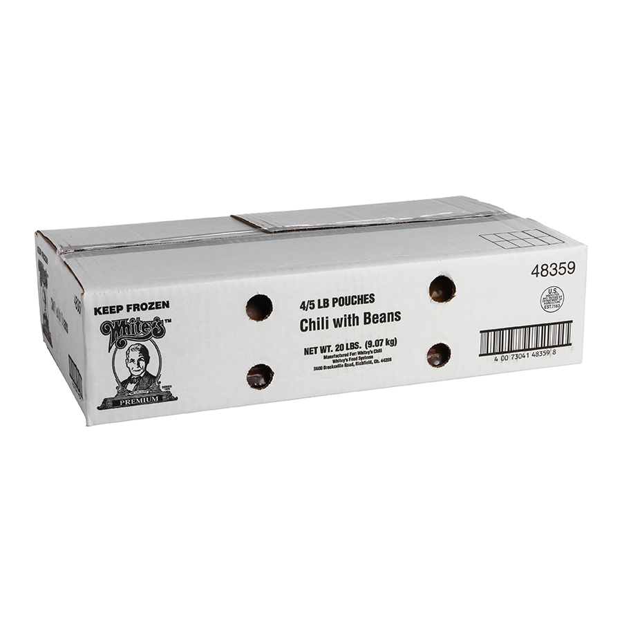 Whitey's Beef Chili With Beans, 5 Pound -- 4 Per Case