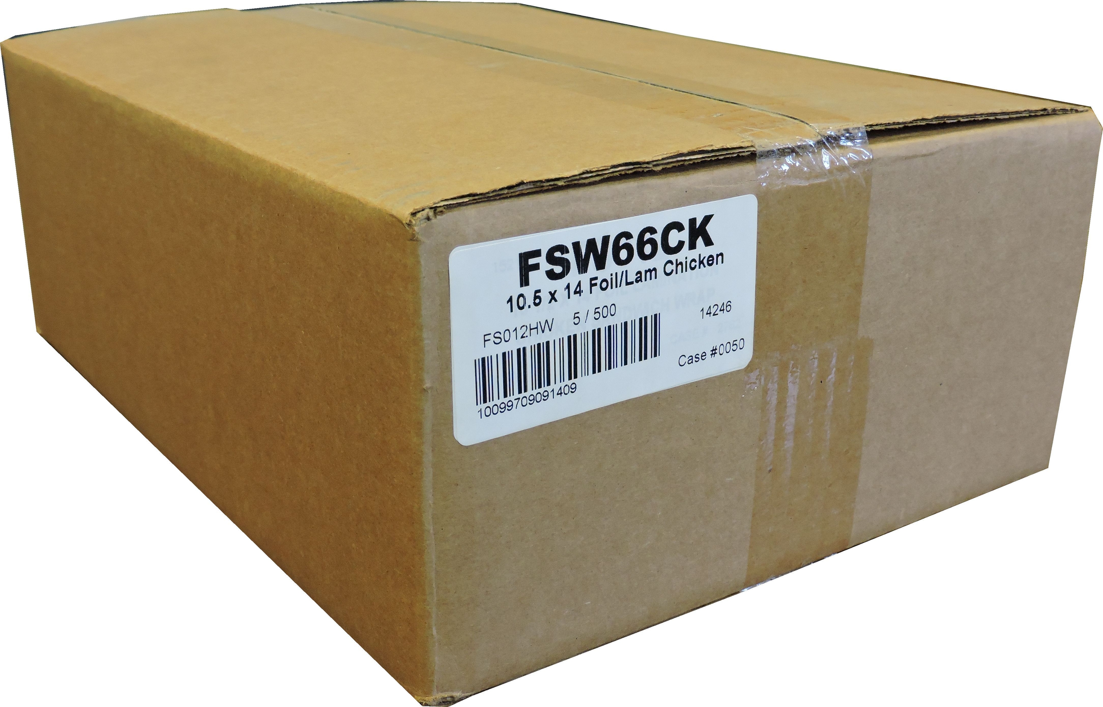 10.5X14 5 Foil Laminated Chicken Wrap -- 5 count -- 500 each