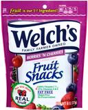 Welchs Berries and Cherries Resealable Fruit Snacks, 8 Ounce -- 9 per case.