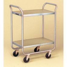 Lakeside Stainless Steel Medium Duty Traditional Series 2 Shelf Tubular Frame Assembled Utility Cart, 18 X 27 Inch Shelf