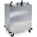 Lakeside Stainless Steel 2 Stack Non Heated Regular Round Plate Dispenser - 11 1/4 to 12 1/4 inch Accommodate Plate Size.