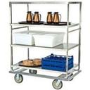 Lakeside Stainless Steel Tough Transport Queen Mary 5 Shelves Banquet Cart - All Shelf Edges Down, 30 3/4 x 67 x 65 3/4 inch.