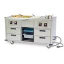 Lakeside Stainless Steel Serve All Mobile Food Serving Station, 34 1/2 x 62 1/4 x 37 inch.