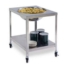 Lakeside Stainless Steel Mobile Mixing Bowl Stand, 33 1/4 X 25 1/4 X 33 Inch