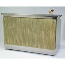 Lakeside Geneva Wilson Collection Stainless Steel Interior Portable Bar, 5 Feet