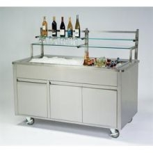 Lakeside Geneva Stainless Steel Body And Stainless Finish Portable Back Bar, 5 Feet