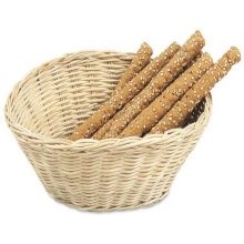 Alegacy Natural Oval Rattan Core Bread Basket, 8 1/2 X 6 3/4 X 3 Inch -- 12 Per Case