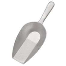 Alegacy Cast Aluminum Scoop - Flat Bottom, 16 Ounce.