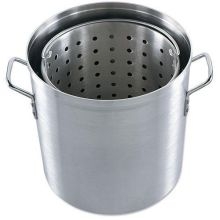 Alegacy Eagleware Aluminum Stock Pot with Lid and Basket, 12 Quart.
