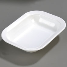White Heavy-Duty Melamine Traditional Style 28 Ounce Baker-Server 10 x 7 1/2 inch -- 12 per case