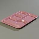 Green Heavy Weight Sandshades-Rose Granite 6 Compartment Left-Hand Melamine Tray -- 12 per case