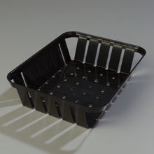 Carlisle Black Stackable Munchie Basket 7 7/8 X 10 3/8 Inch -- 12 Per Case