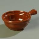 Brown Hefty Thick-Walled 8 Ounce Handled Soup Bowl 4 5/8 inch -- 24 per case