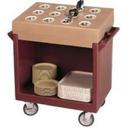 Cambro Tray and Dish Cart, Dark Brown, 38 1/8 x 22 1/4 x 34 1/4 inch.