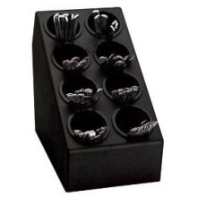 Dispense Rite Black Polystyrene Countertop Silverware Organizer, 15 3/4 x 10 1/8 x 18 3/4 inch.