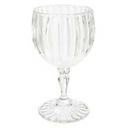 GET Enterprises Inc Styrene Acrylonitrile Stemware Clear Fluted Wine Glass, 7.25 inch Tall -- 24 per case.
