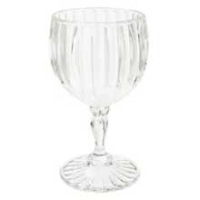 GET Enterprises Inc Styrene Acrylonitrile Stemware Clear Fluted Wine Glass, 7.25 inch Tall -- 24 per case.