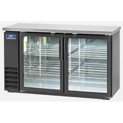 Arctic Air Back Bar Refrigerator with Two Glass Door, 60 inch.