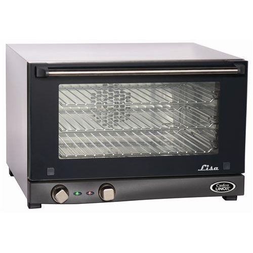 Cadco Medium Duty Stainless Steel 120 Voltcountertop Convection Oven With Manual Control, 3 Half Size Sheet Pan Capacity, 23-5/8 X 23-3/4”x 15-3/4 Inch