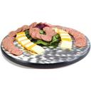 Lakeside Geneva Round Rimless Swirled Display Tray, 22 inch Diameter Overall Size.