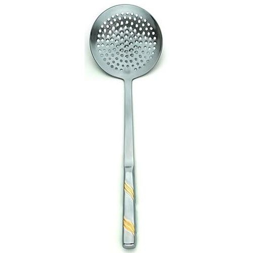 Alegacy Goldcrest Stainless Steel Skimmer, Gold Trim, 14 1/4 Inch